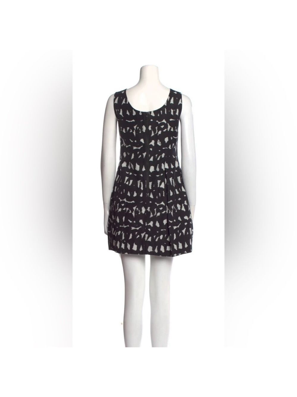 Milly of New York Beaded & Chrystal Embellished B & W Sleeveless Mini Dress - Picture 3 of 9